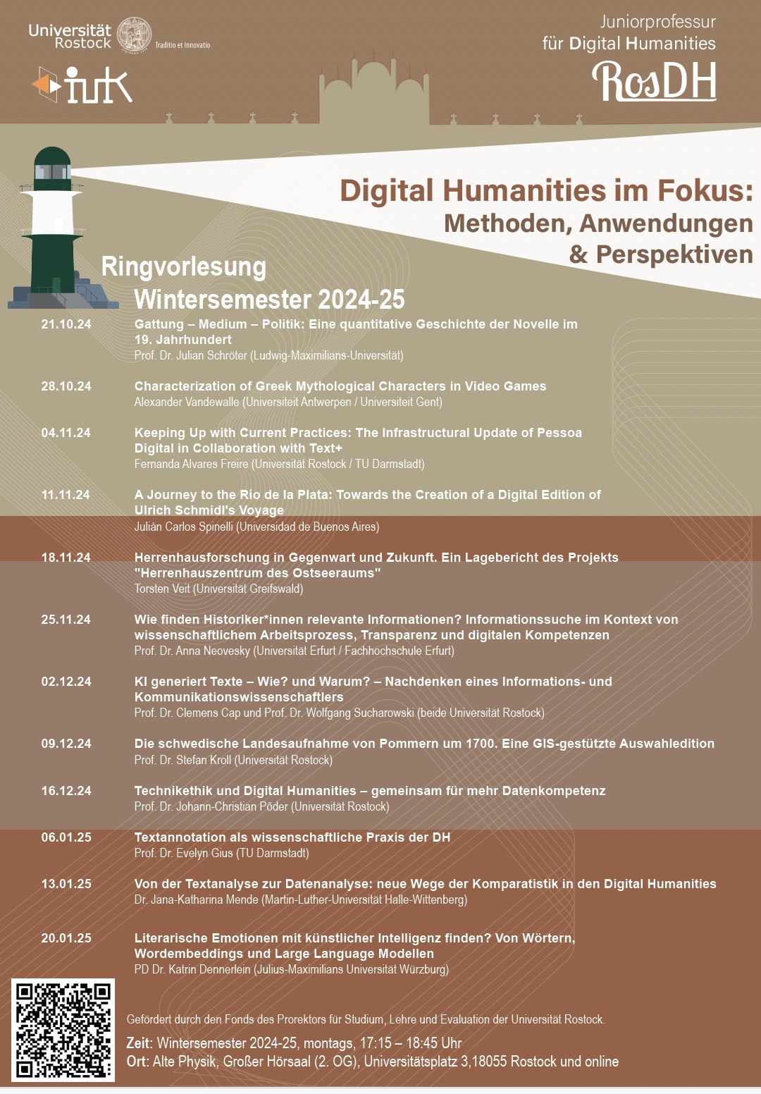 16.12.24 Ringvorlesung von Prof. Dr. Johann-Christian Põder zum Thema Technikethik und Digital Humanities – gemeinsam für mehr Datenkompetenz
