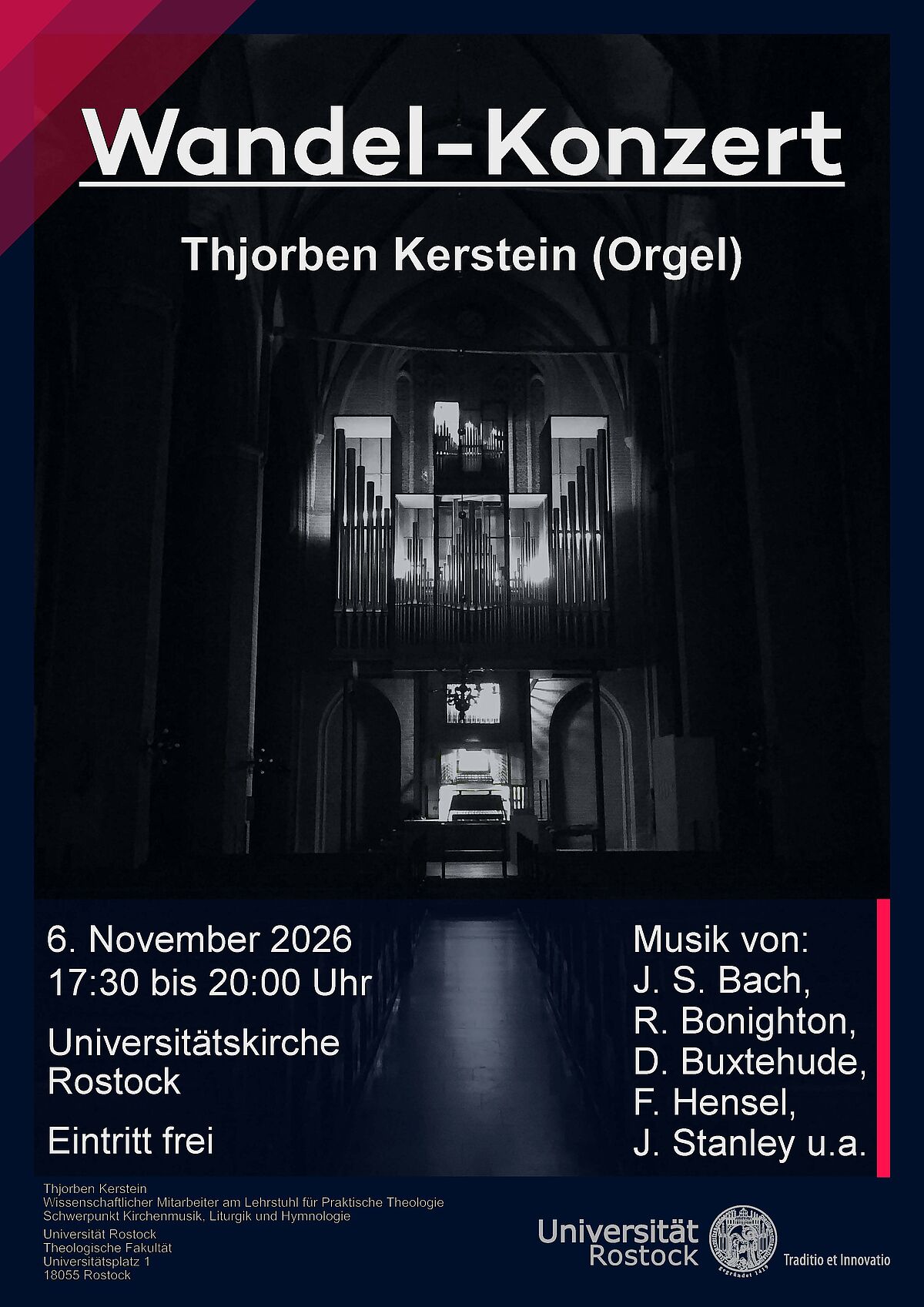 Einladungsplakat zum Wandelkonzert.