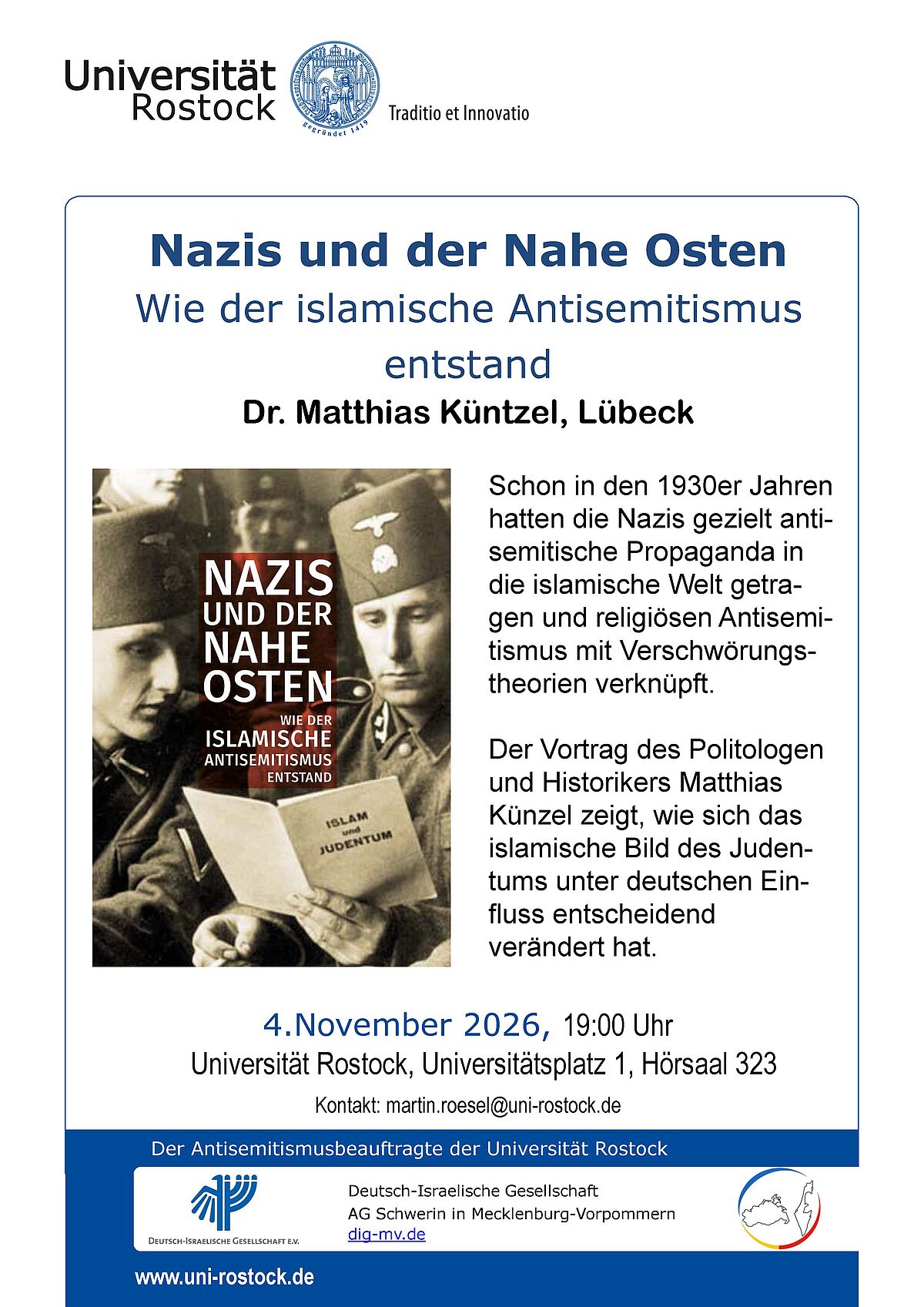 Das Plakat zum Vortrag
